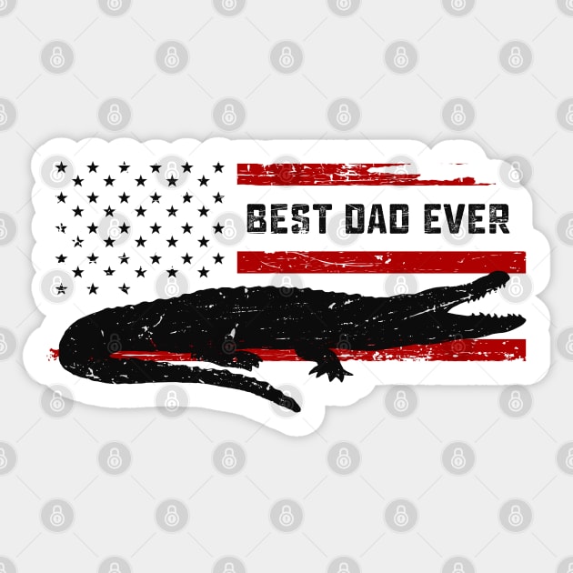 Best alligator dad ever Funny Gift Idea Sticker by Tshirtiz